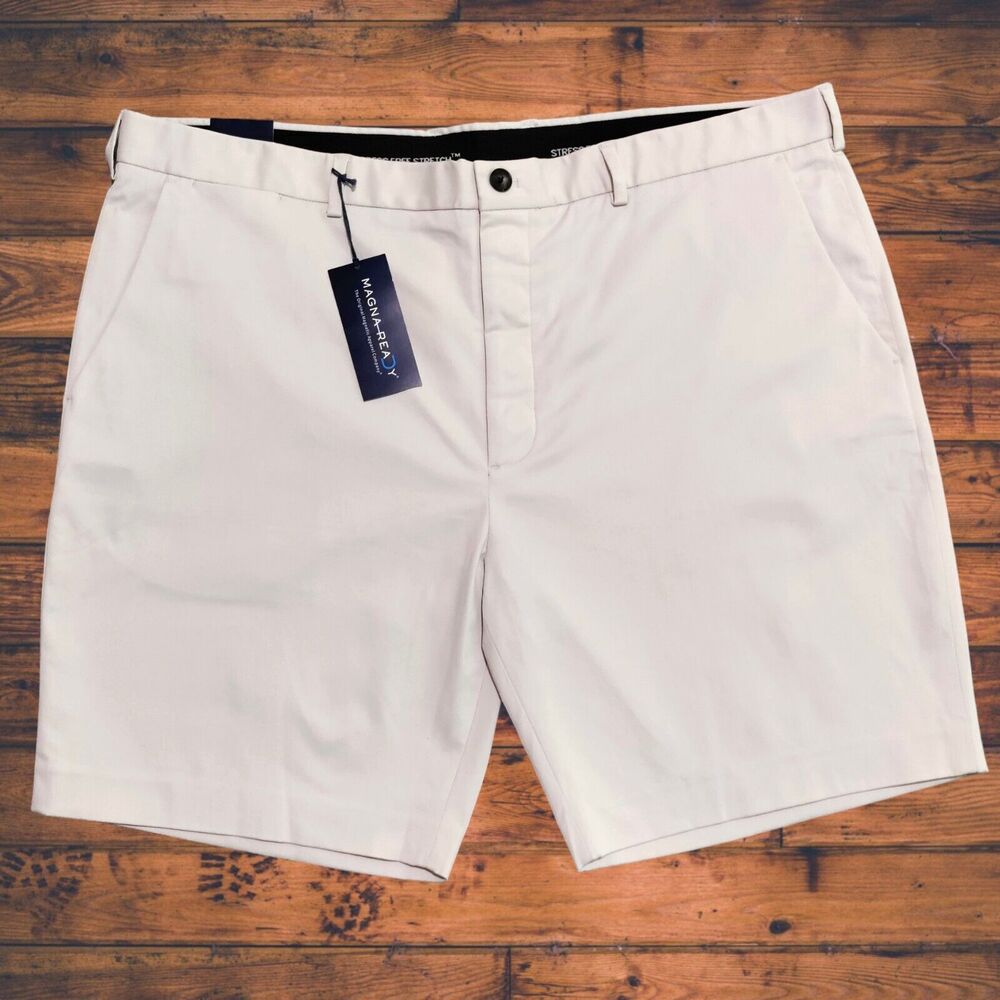 MagnaReady Chino‎ Twill Magnetic Closure Adaptive Shorts Mens 44W Classic Fit